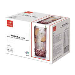 Rocco Bormioli America 20's 49 cl Longdrinkglas Lilac Roze Doos 6 Stuks